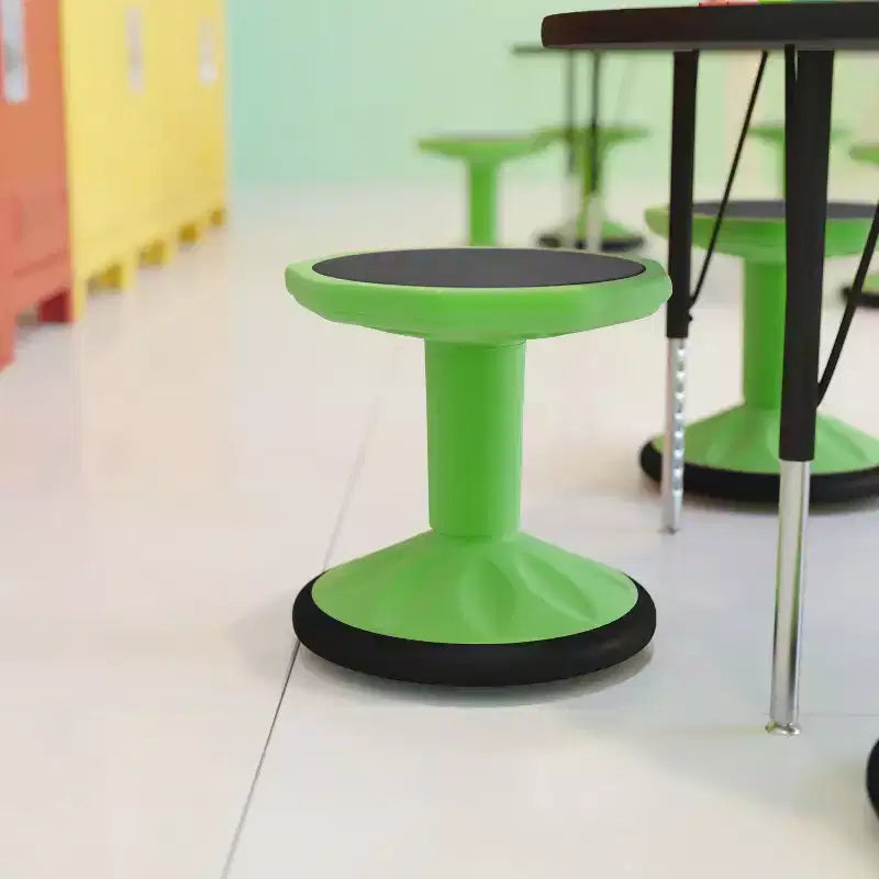 Tabouret actif flexible à hauteur fixe pour enfants pour salle de classe et maison avec base antidérapante