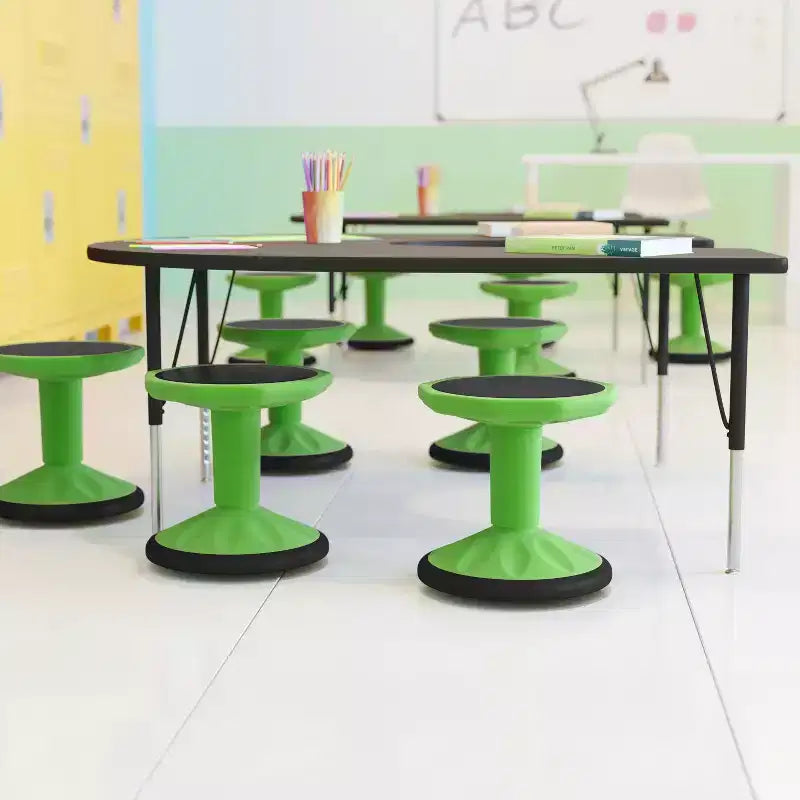 Tabouret actif flexible à hauteur fixe pour enfants pour salle de classe et maison avec base antidérapante