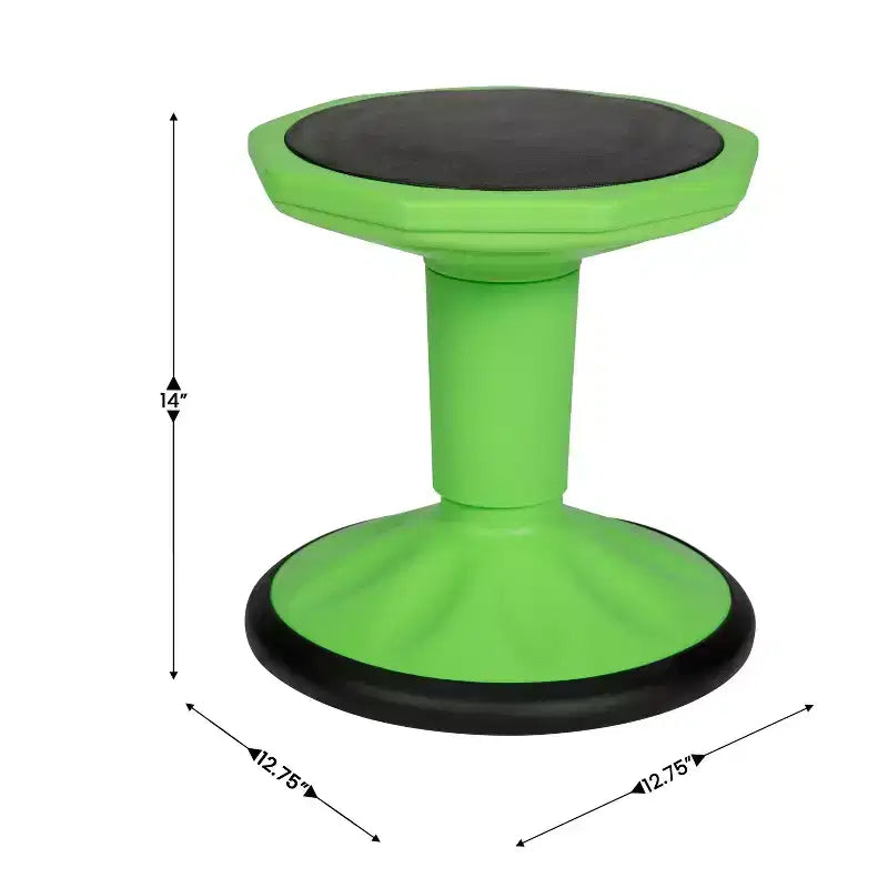 Tabouret actif flexible à hauteur fixe pour enfants pour salle de classe et maison avec base antidérapante
