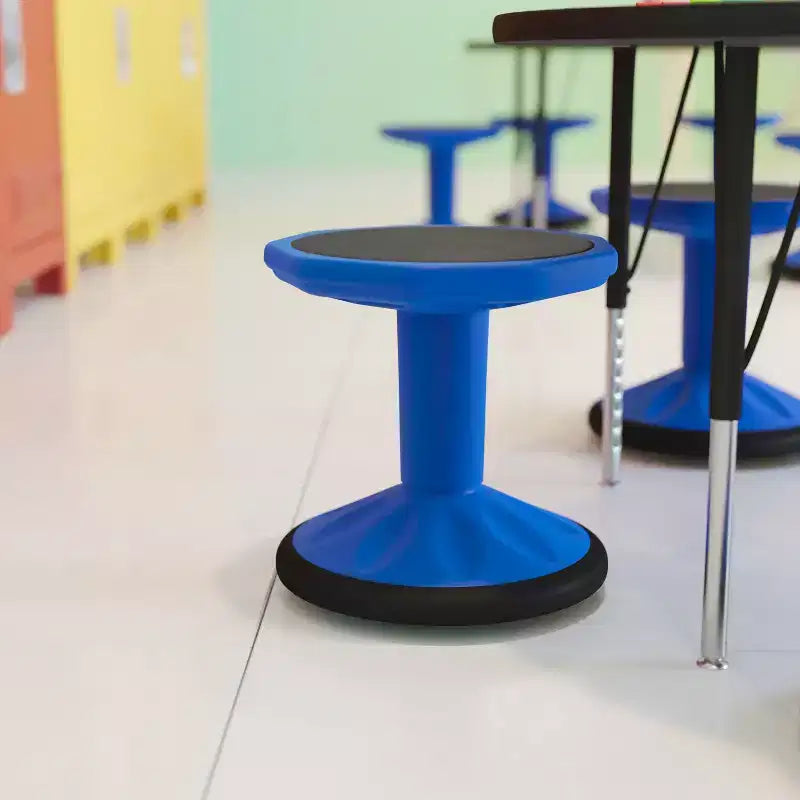 Tabouret actif flexible à hauteur fixe pour enfants pour salle de classe et maison avec base antidérapante