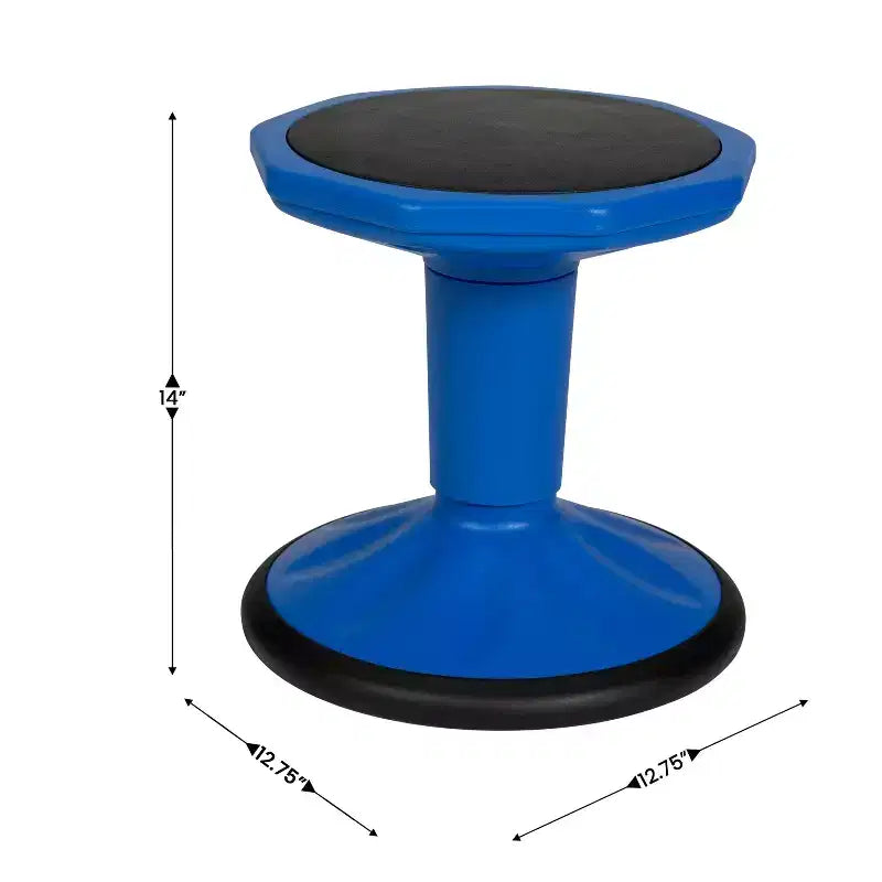 Tabouret actif flexible à hauteur fixe pour enfants pour salle de classe et maison avec base antidérapante