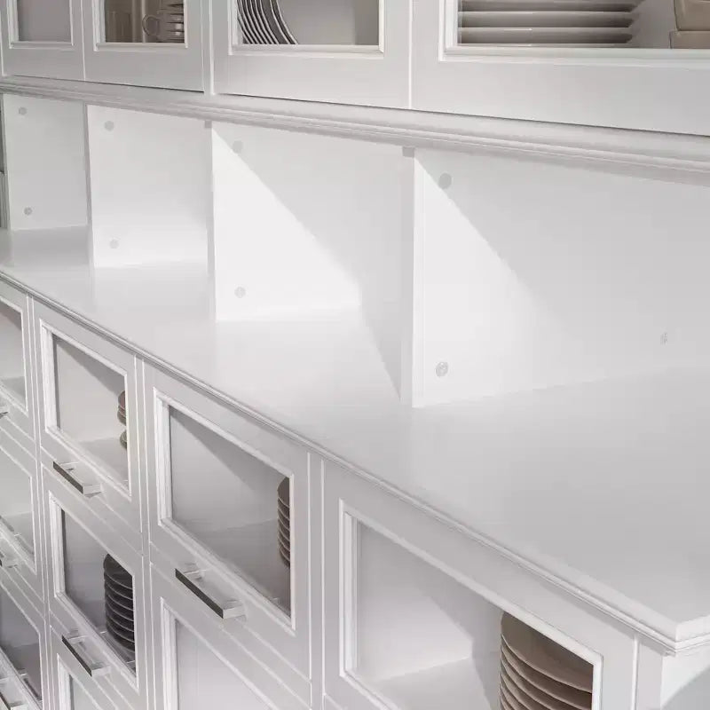 Armoire de cuisine et garde-manger multifonctionnels, grande armoire de rangement pour aliments avec portes en verre, rangement et présentation faciles pour la cuisine à domicile