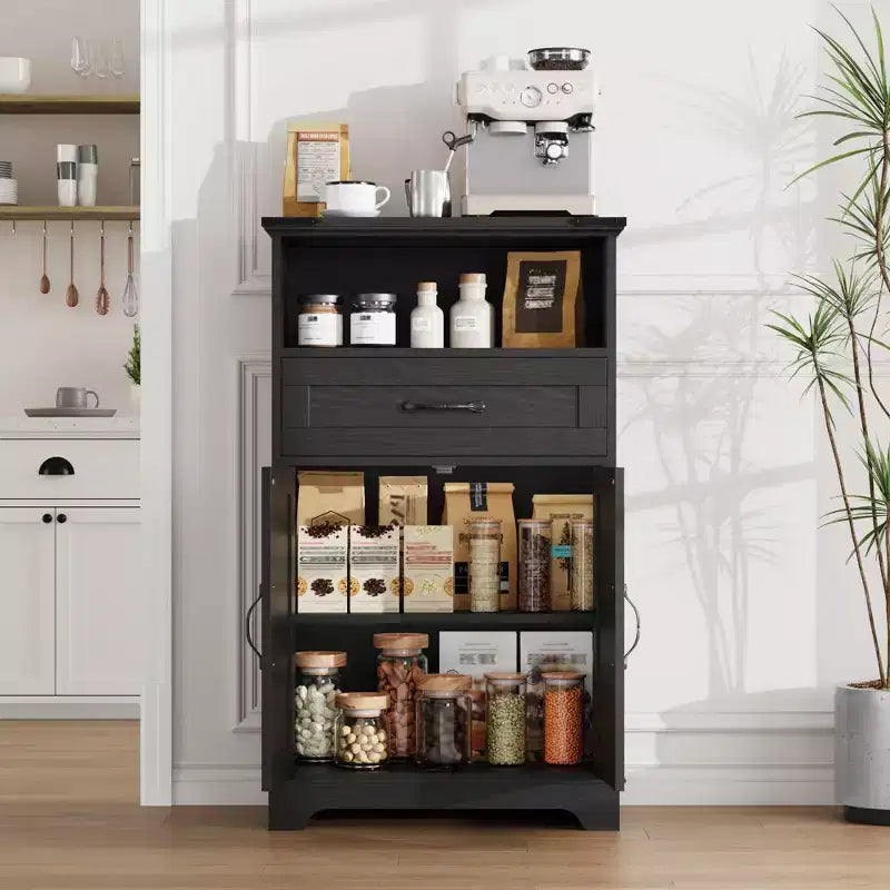 Meuble de salle de bain de style ferme avec portes et tiroirs, meuble de rangement autonome avec texture bois
