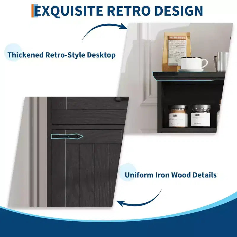 Meuble de salle de bain de style ferme avec portes et tiroirs, meuble de rangement autonome avec texture bois