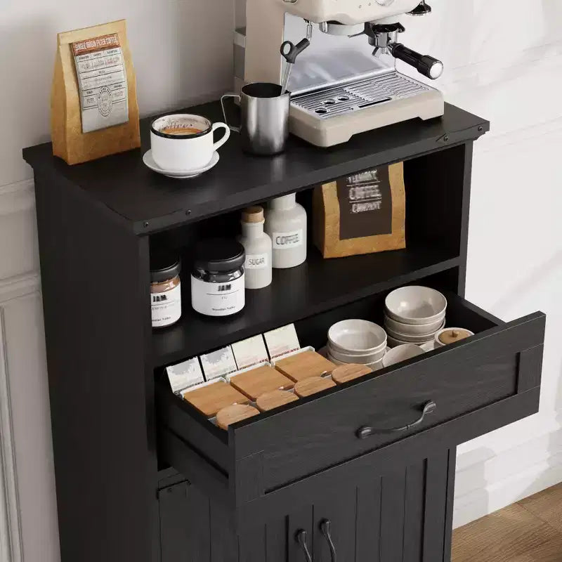 Meuble de salle de bain de style ferme avec portes et tiroirs, meuble de rangement autonome avec texture bois