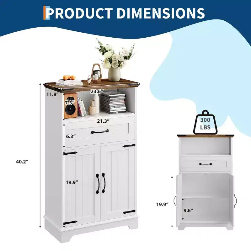 Meuble de salle de bain de style ferme avec portes et tiroirs, meuble de rangement autonome avec texture bois