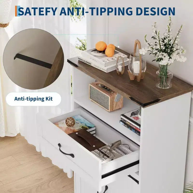 Meuble de salle de bain de style ferme avec portes et tiroirs, meuble de rangement autonome avec texture bois