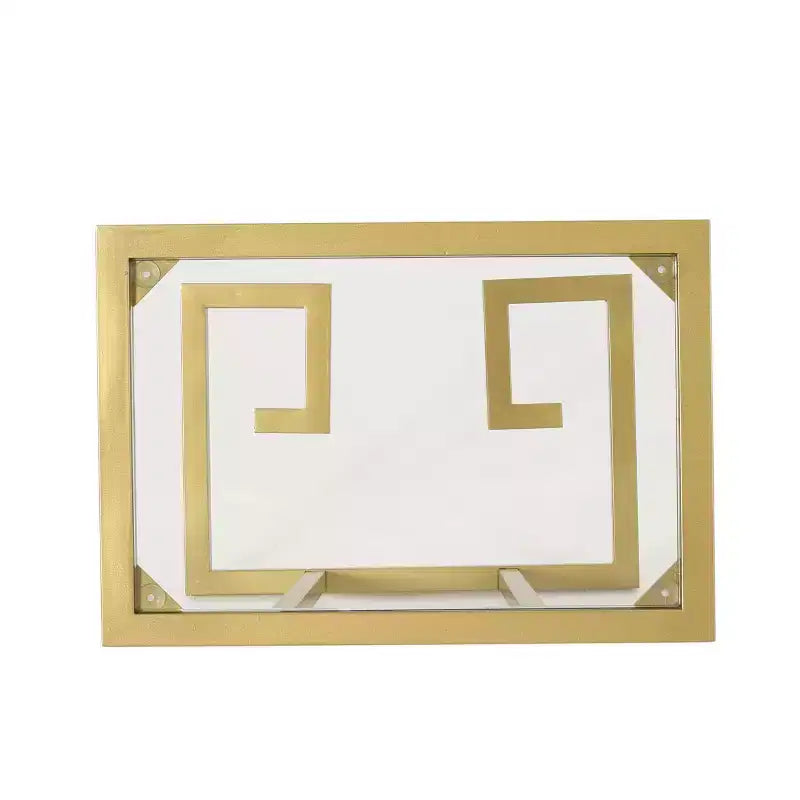 Table d'appoint en C Glamour Contemporain Doré - : Table d'appoint élégante, Plateau en verre trempé, Cadre en fer