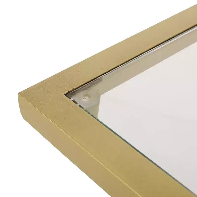 Table d'appoint en C Glamour Contemporain Doré - : Table d'appoint élégante, Plateau en verre trempé, Cadre en fer