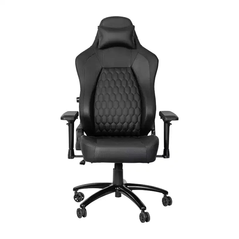 Fauteuil de gaming ergonomique à dossier haut et réglable avec accoudoirs 4D, oreiller cervical et soutien lombaire réglable
