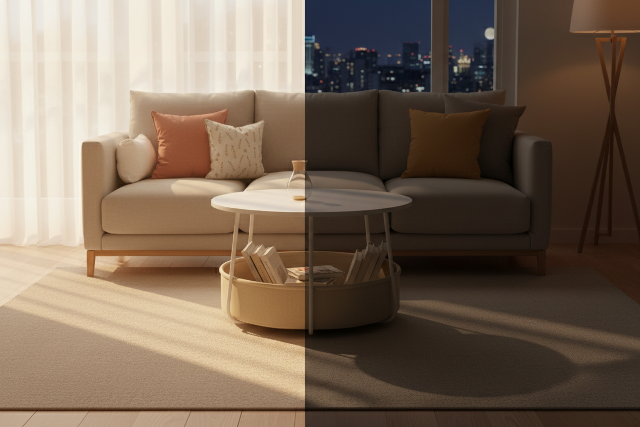 Coffee Table Day & Night Banner
